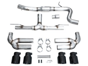 Audi S3 Performance Exhaust - AWE Tuning - Track Edition, Cat Back - Diamond Black - `22-`24